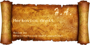 Herkovics Anett névjegykártya